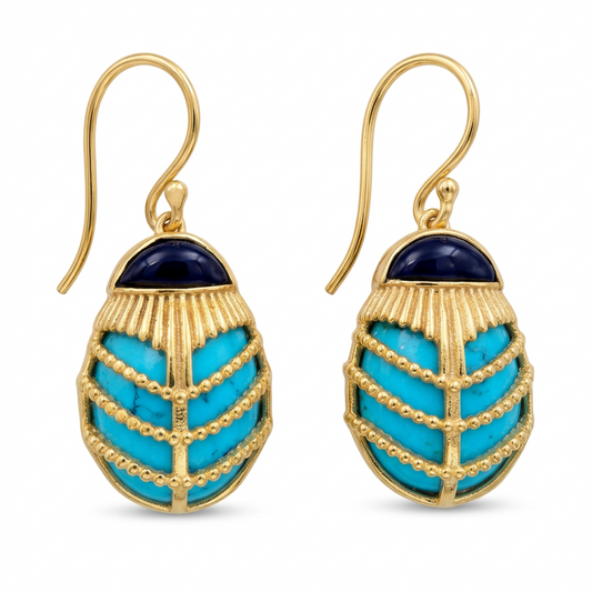 Boucles d'oreilles SCARABEE ORIENTAL