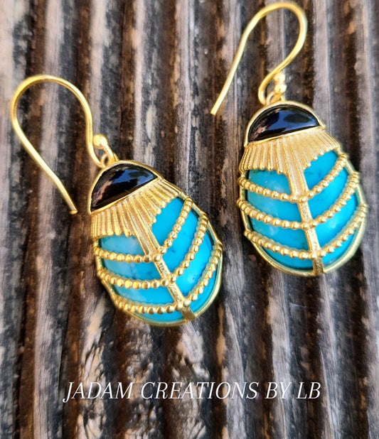 Boucles d'oreilles SCARABEE D'ORIENT