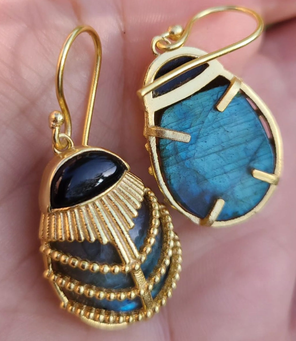 Boucles d'oreilles SCARABE D'ORIENT