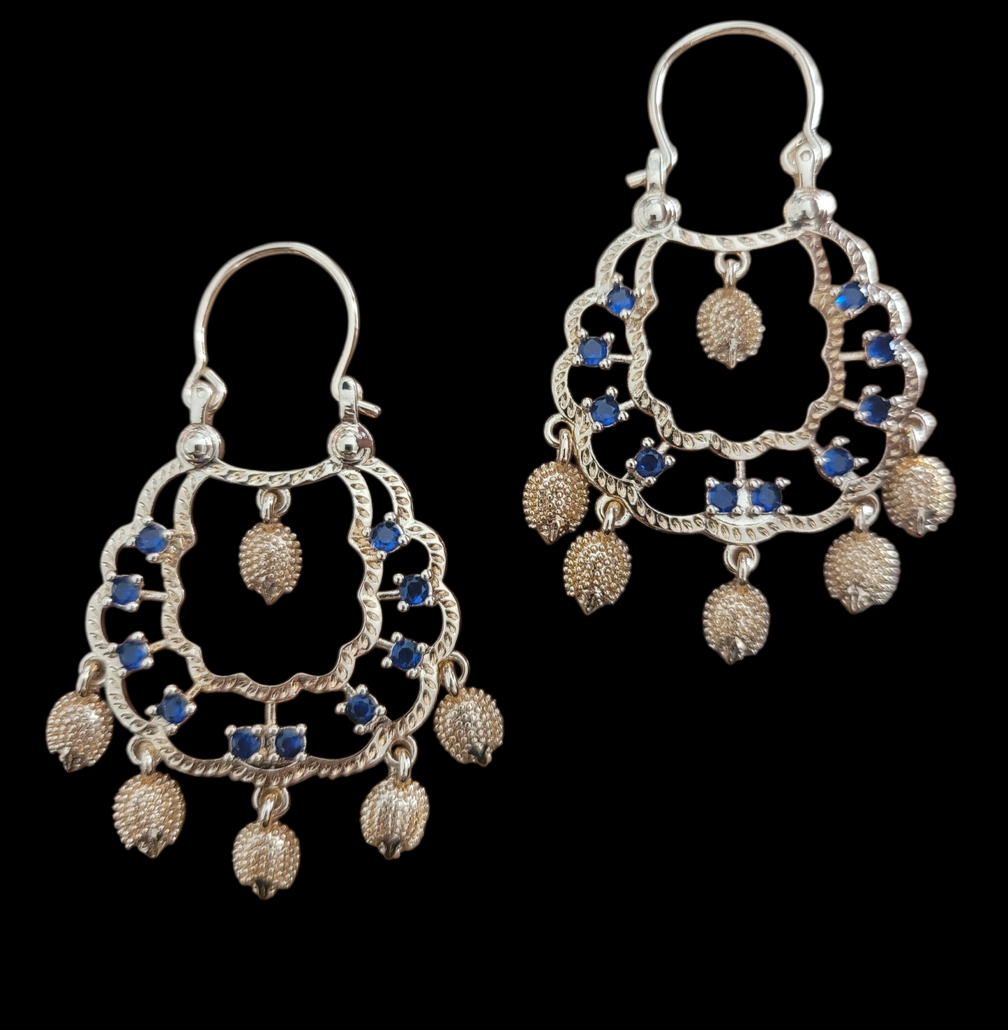Boucles d'oreilles savoyardes SAPHIR