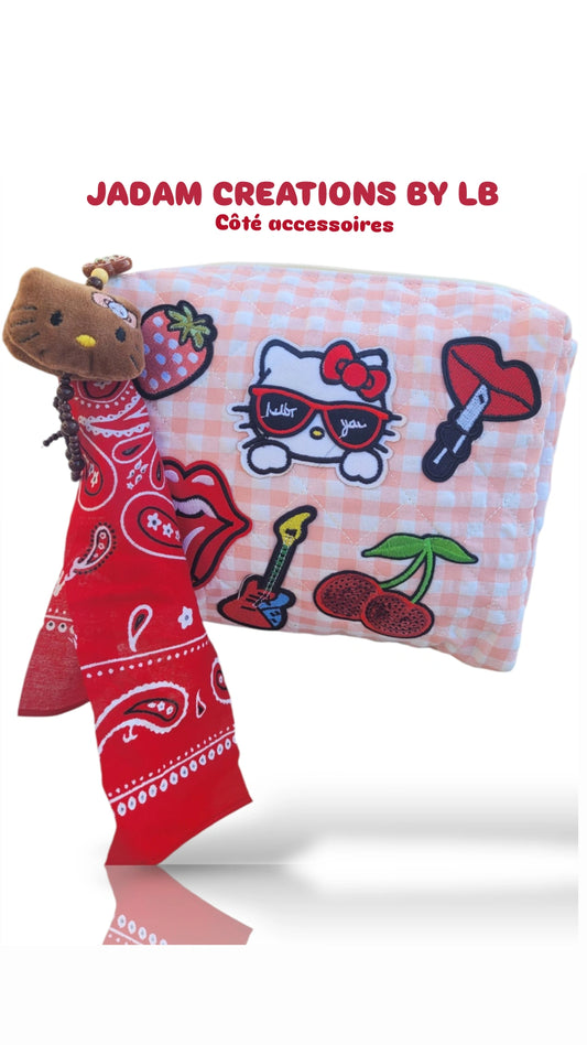 Pochette vichy HELLO KITTY