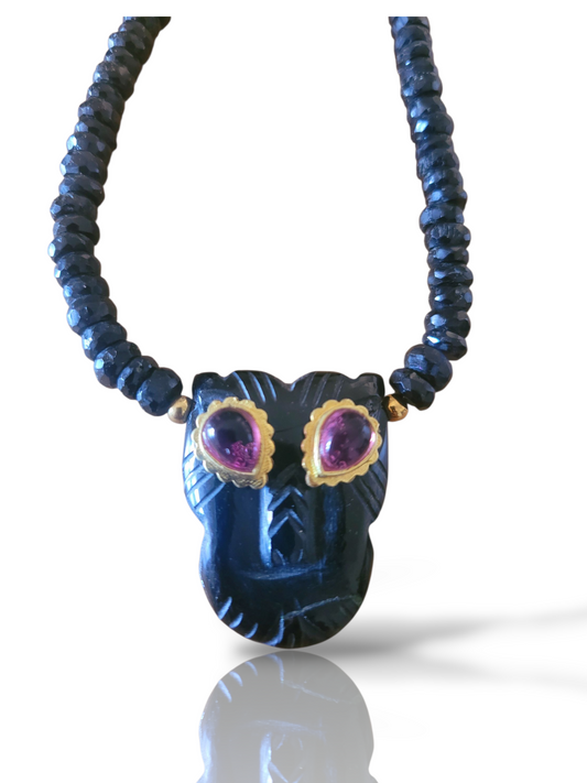 Collier LIONNE spinel noir