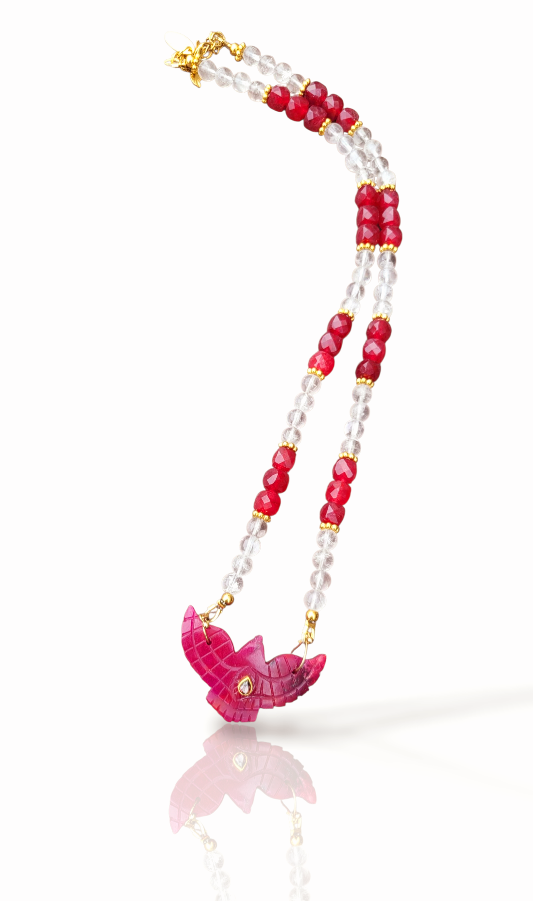 Collier totem BURGUNDY