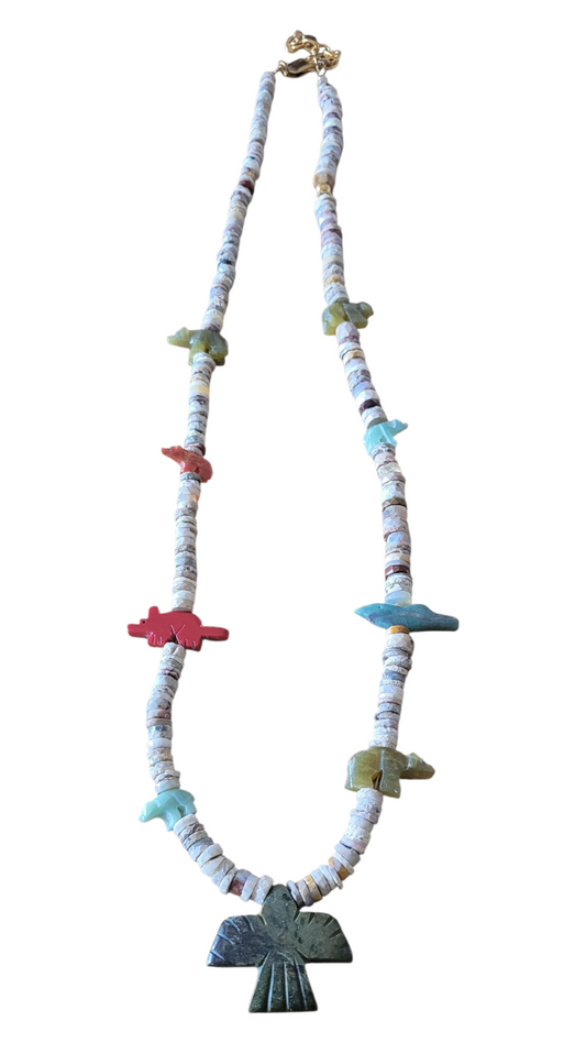 Collier totem Amérindiens DARWIN