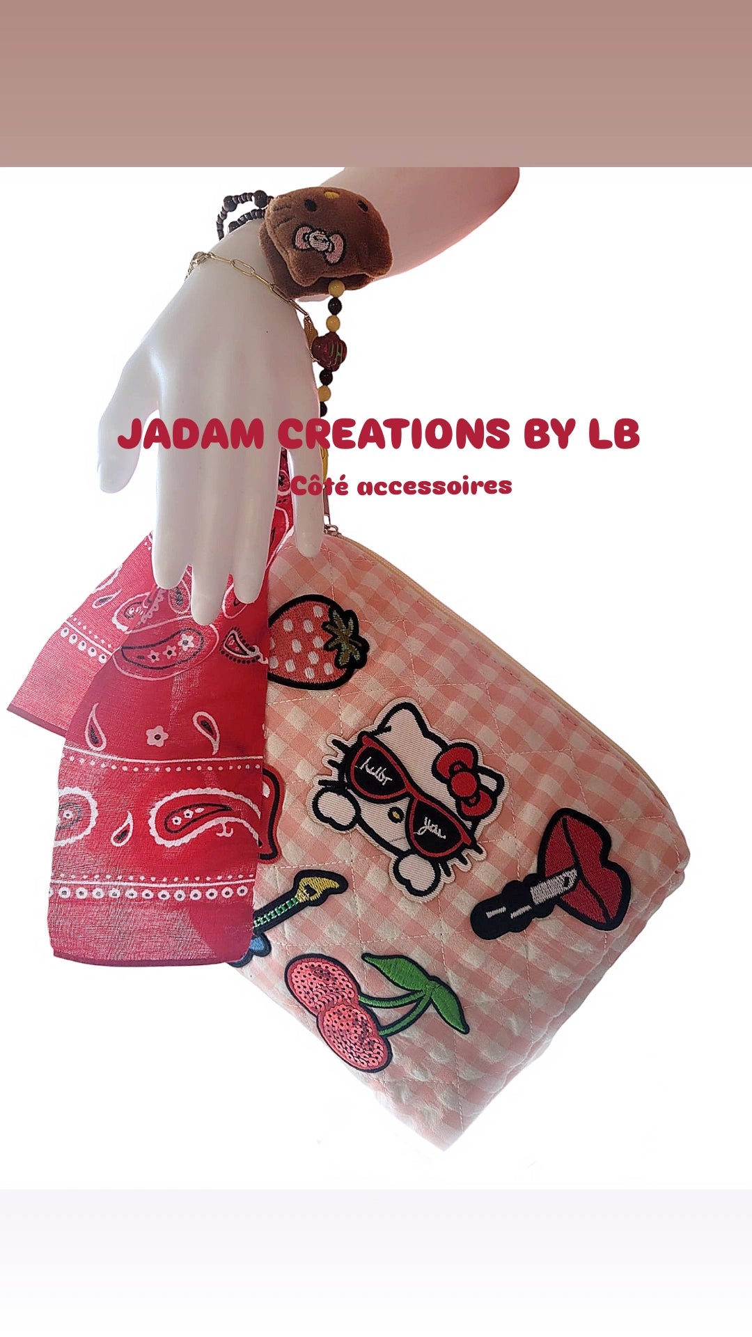 Pochette vichy HELLO KITTY