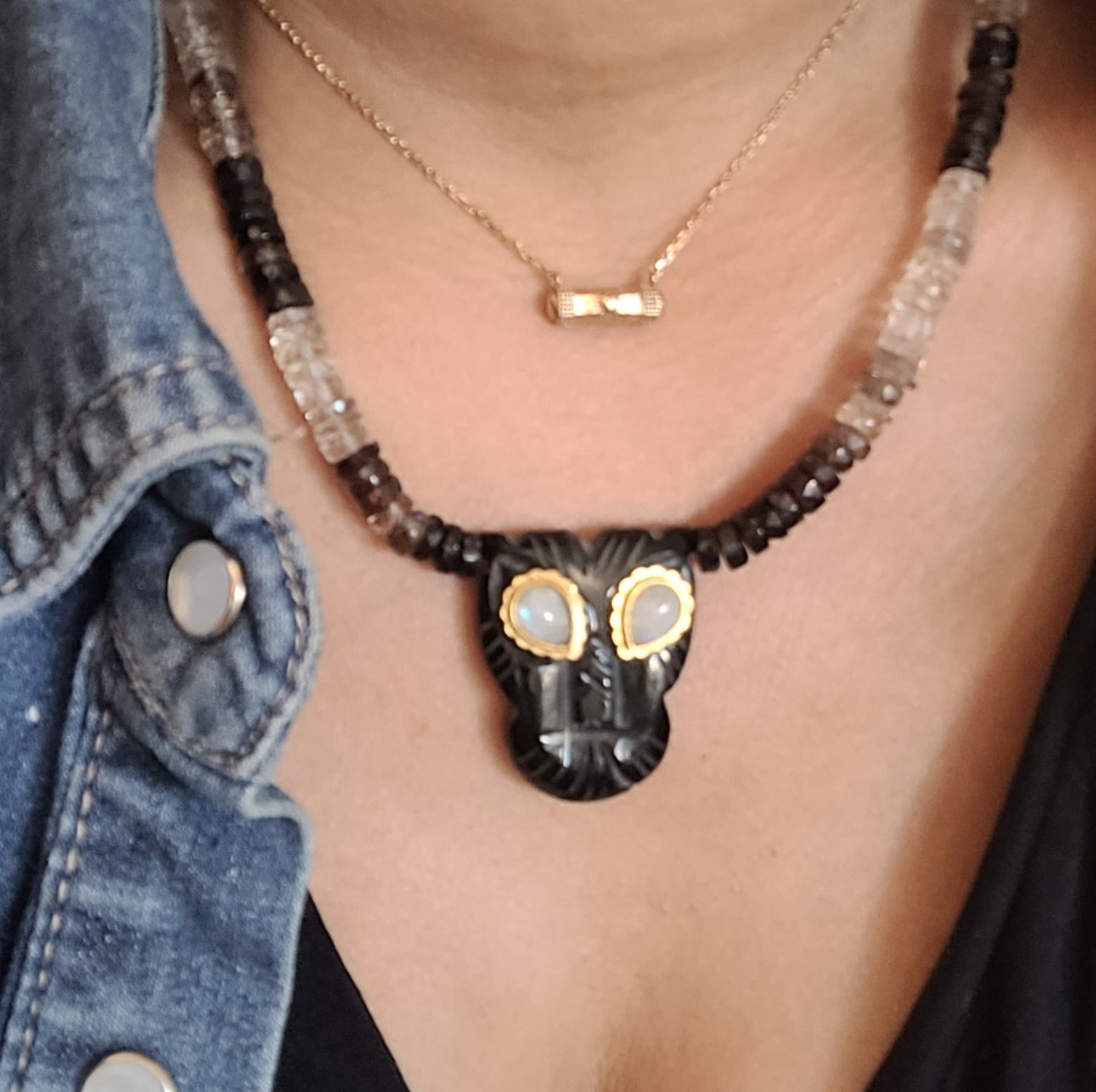 Collier LIONNE de l'Atlas quartz fumé