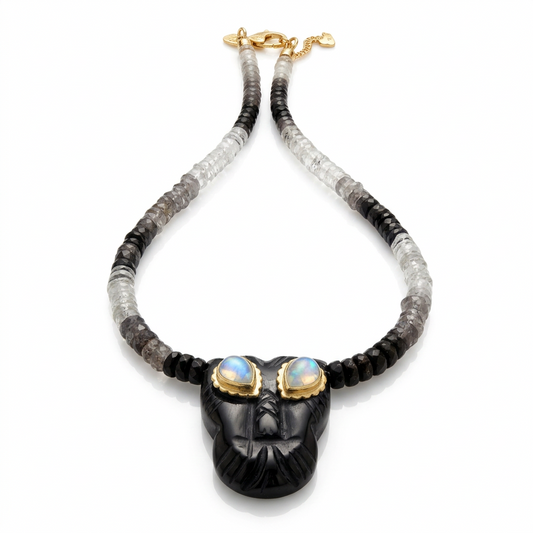 Collier LIONNE de l'Atlas quartz fumé