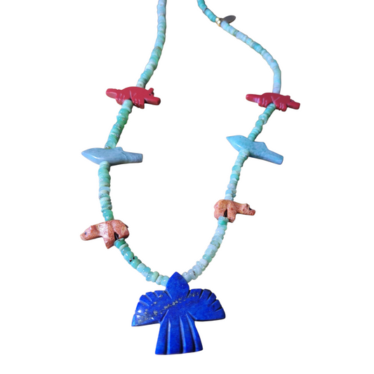 Collier totem Amerindien POW