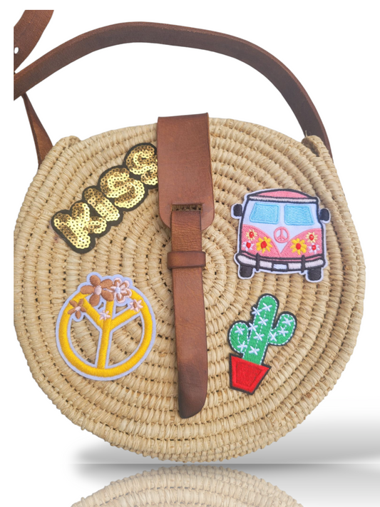 Sac osier et cuir LA BOHEME