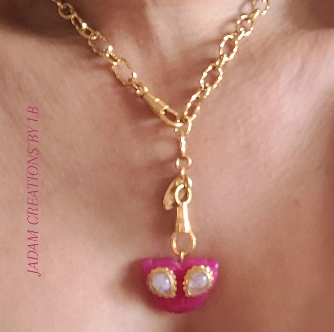 Collier LIONNE PINK calcedony