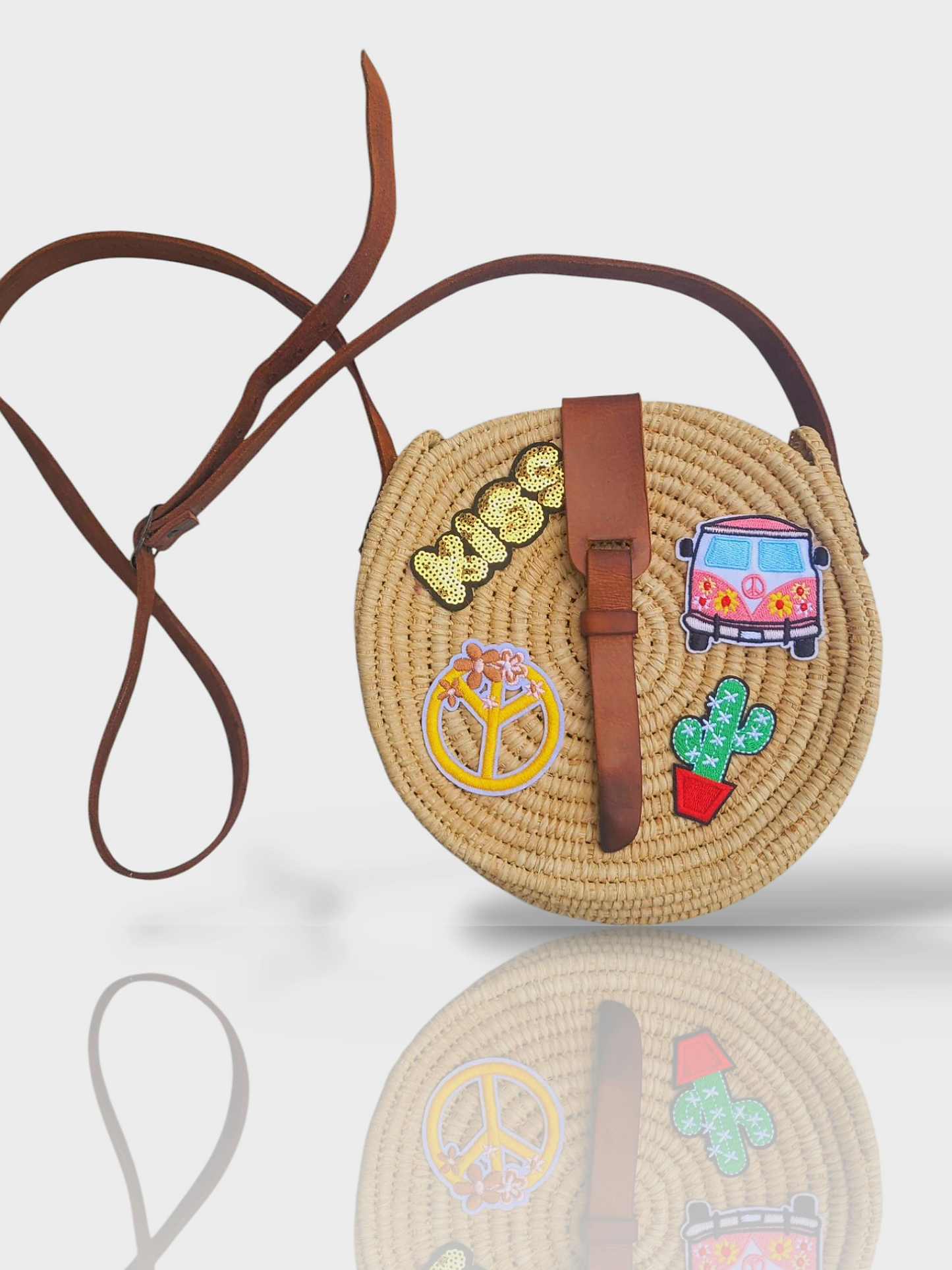 Sac osier et cuir LA BOHEME