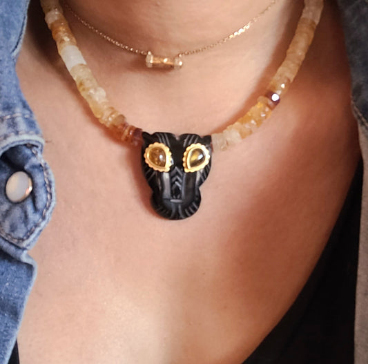 Collier LIONNE onyx noir
