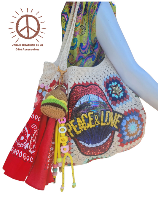 Sac HIPPIE PEACE AND LOVE