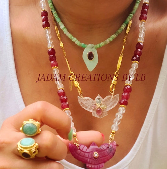 Collier totem BURGUNDY