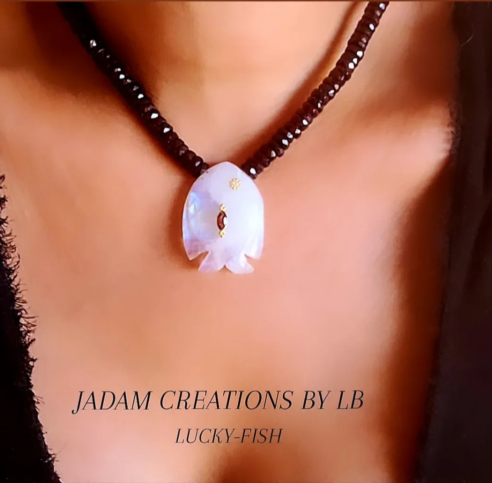 Collier LUCKY-FISH on stone