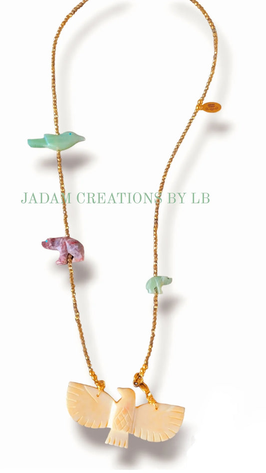 Collier Totem animeaux  Amerindiens