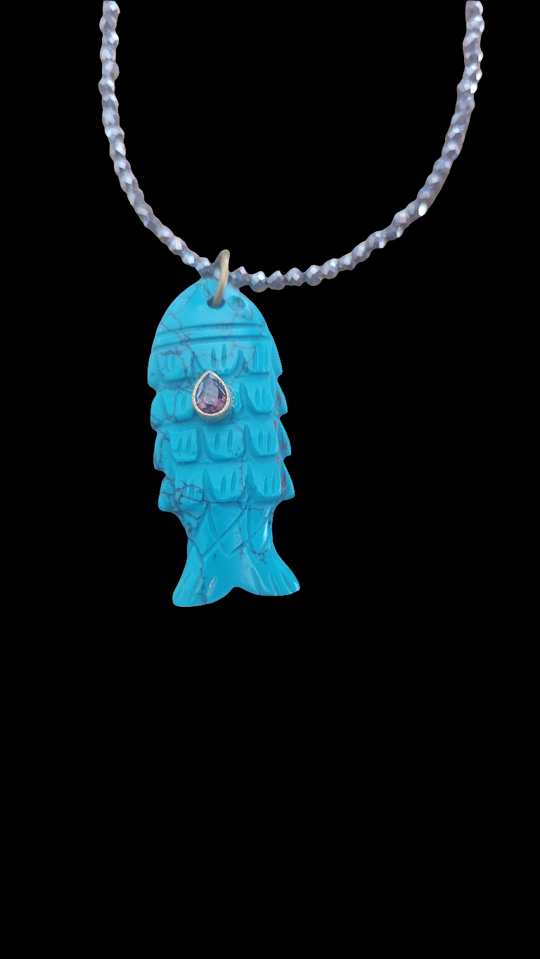 Collier POISSON LILA
