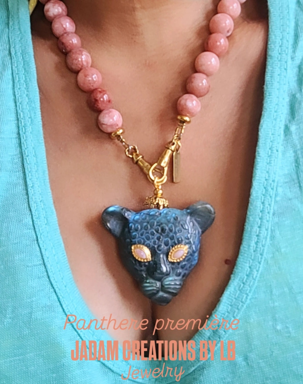Collier PANTHERE PREMIERE opal rose