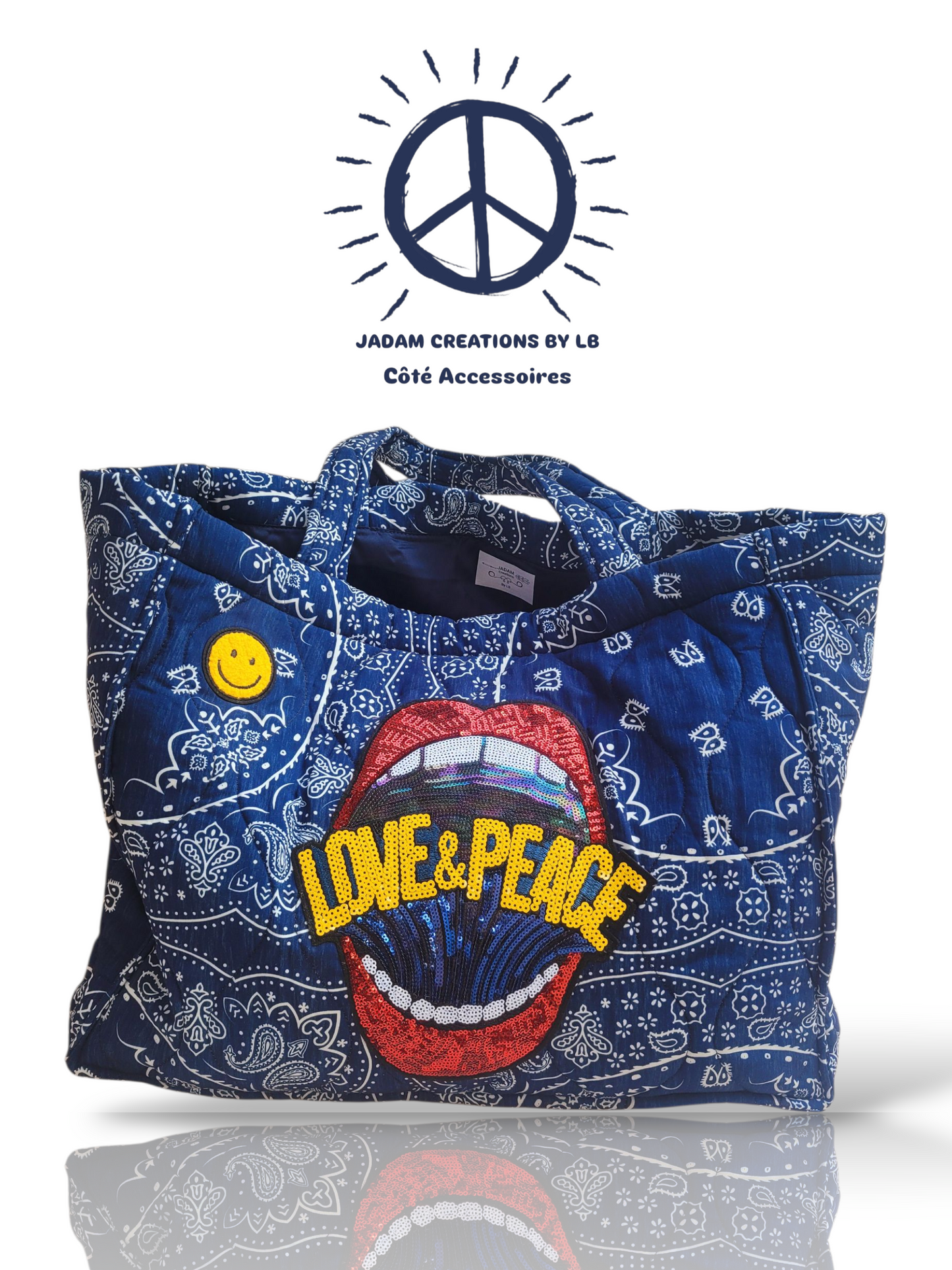 Grand sac motif BANDANA matelassé