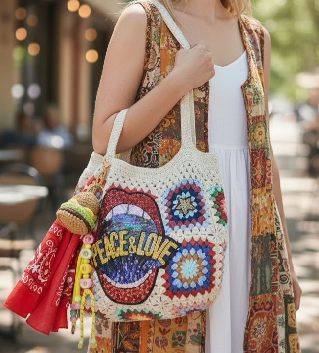 Sac HIPPIE PEACE AND LOVE