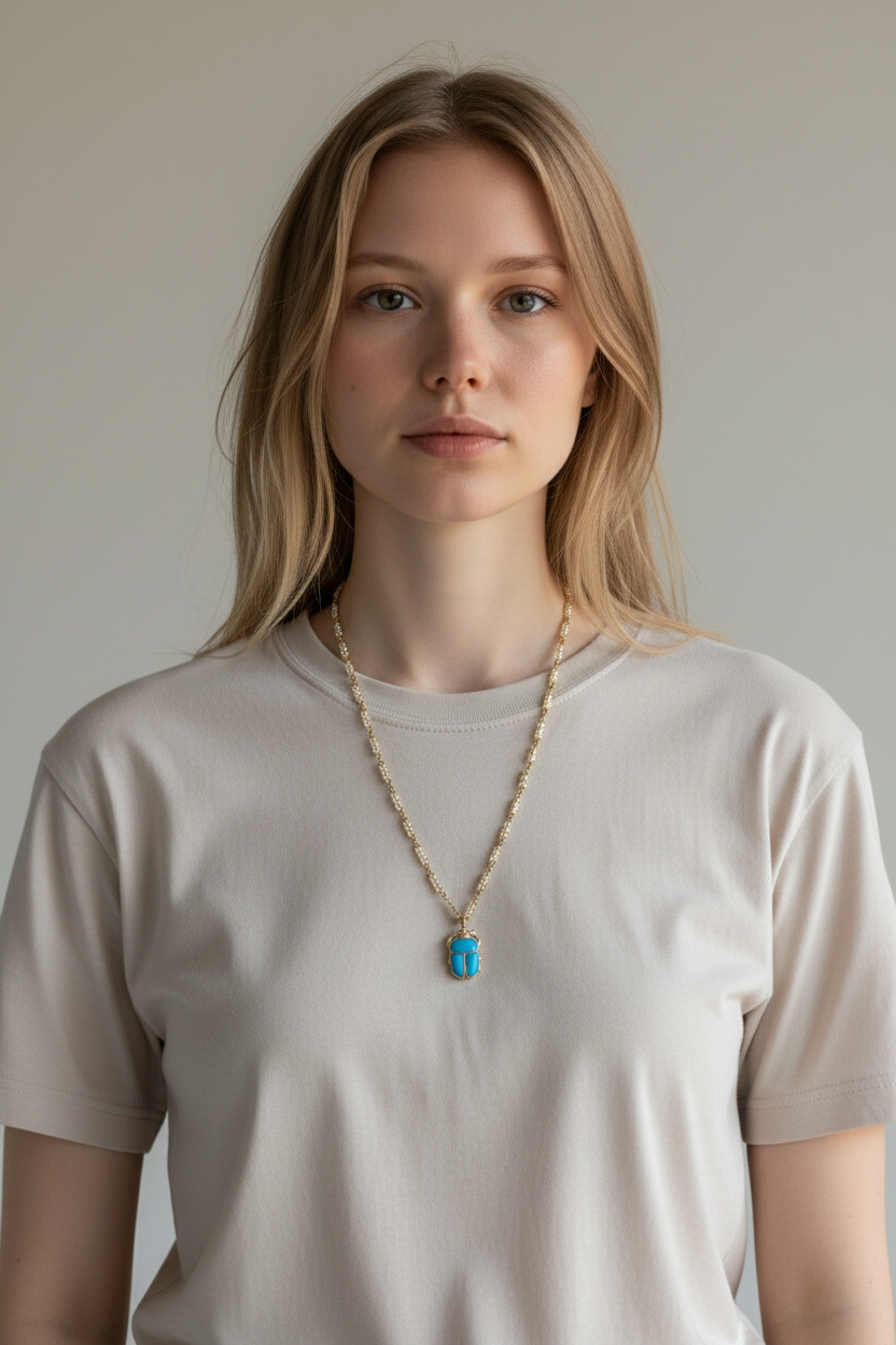 KHEPRI collier scarabée