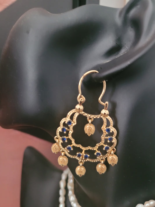 Boucles d'oreilles savoyardes SAPHIR