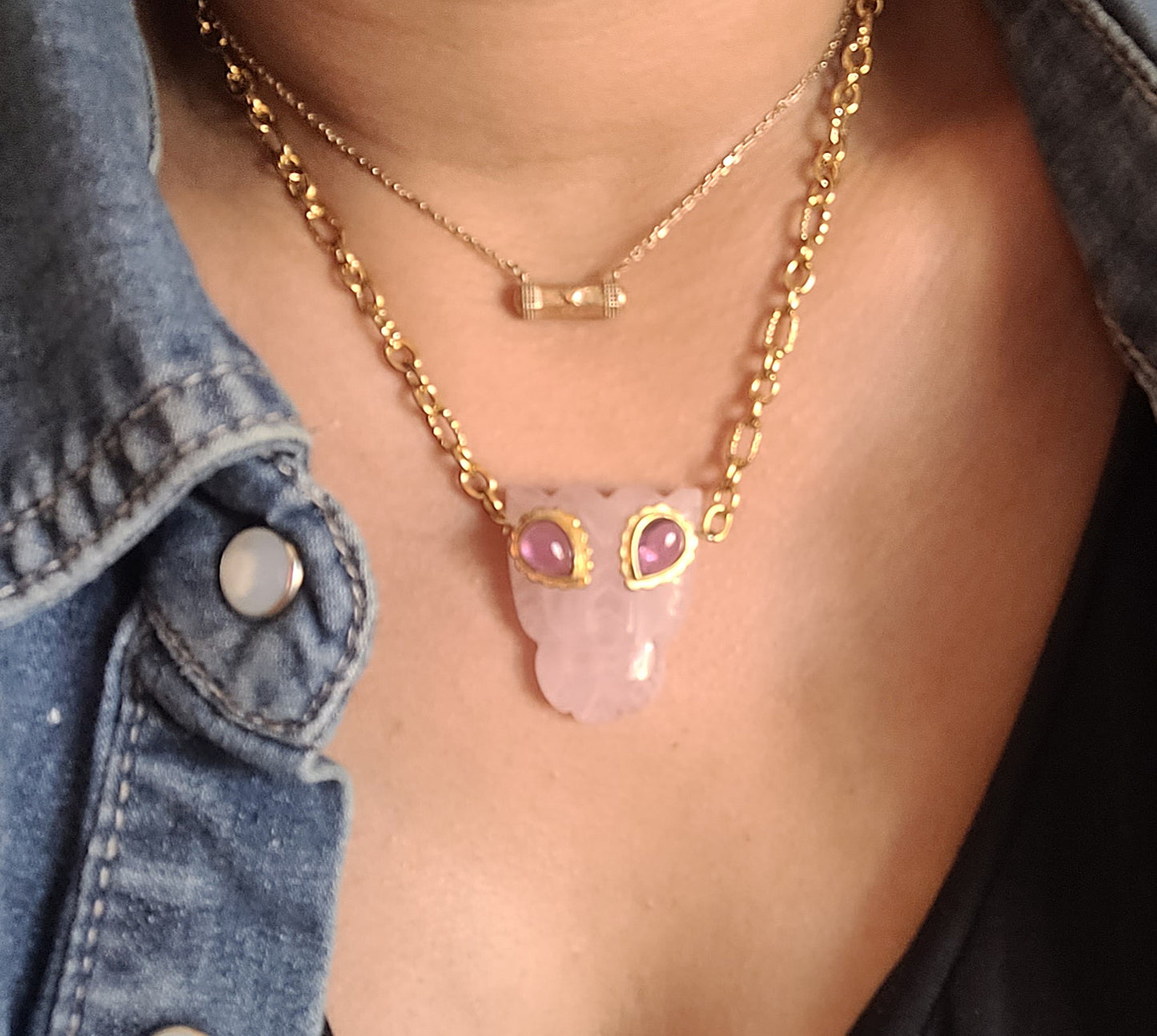Collier LIONNE quartz rose