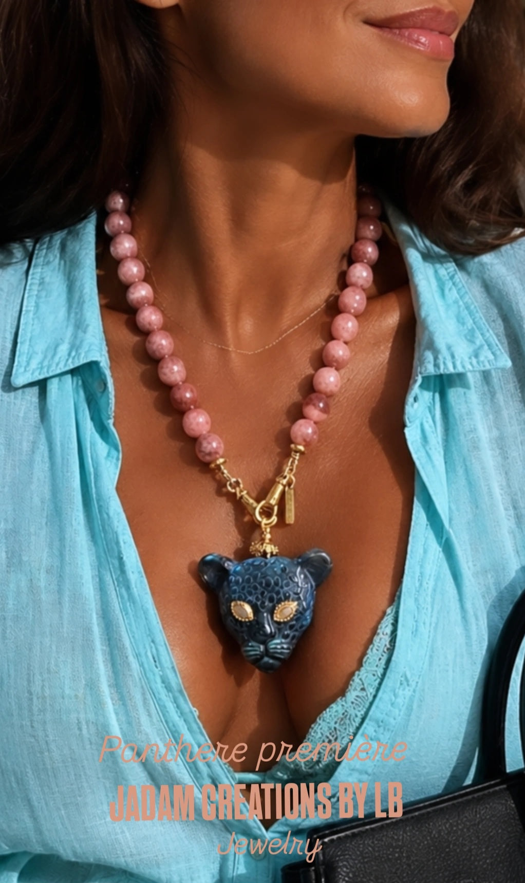 Collier PANTHERE PREMIERE opal rose