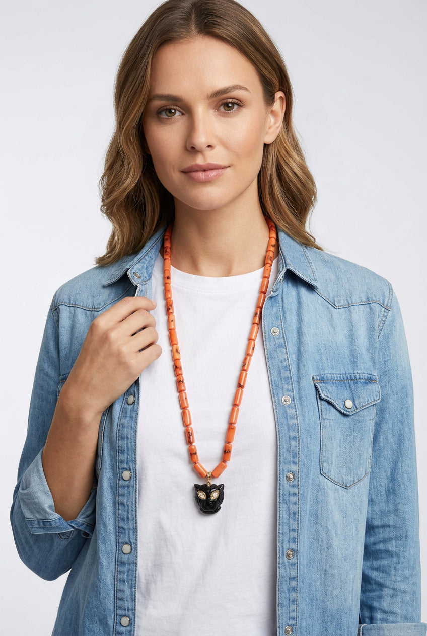 Collier sautoir LIONNE DE L'ATLAS