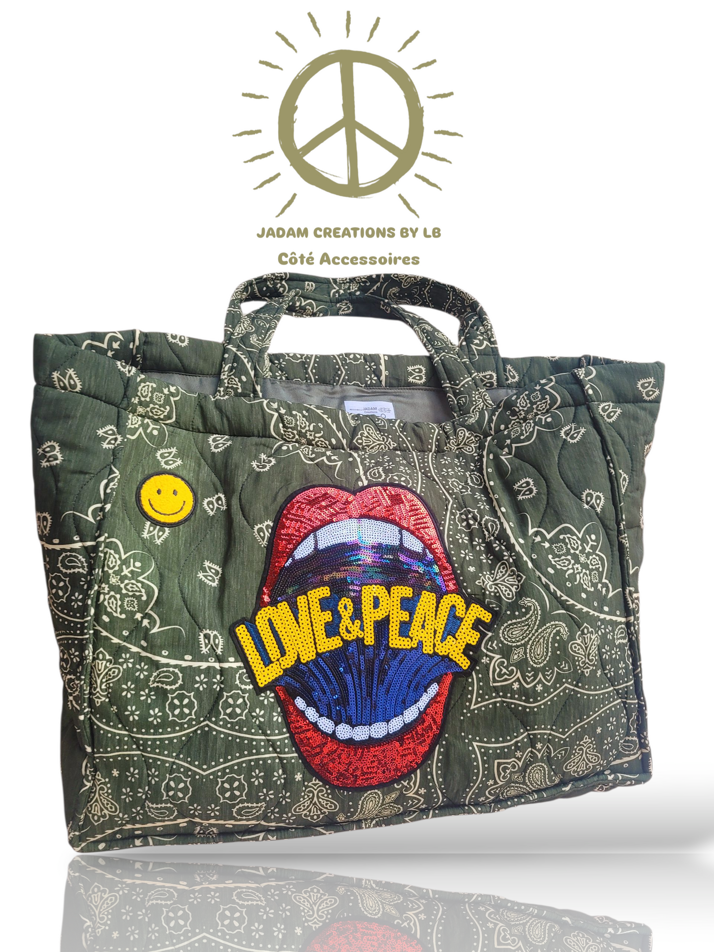 Grand sac motif BANDANA matelassé