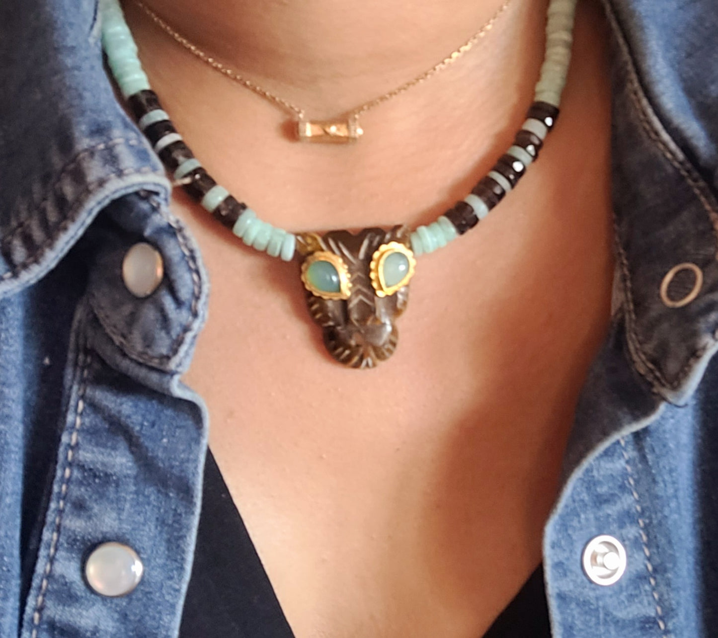 Collier LIONNE œil de tigre