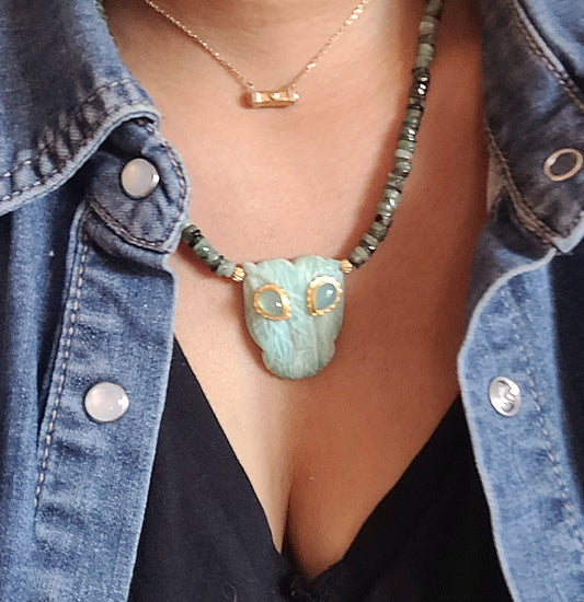Collier LIONNE amzonite